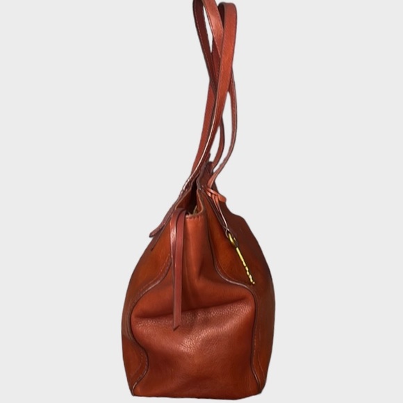 FOSSIL EMMAT TOTE - BEAUTIFUL SOFT LEATHER IN COGNAC - Picture 3 of 11